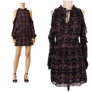 Parker Floral Williams Dress 100% Silk Womens Size Medium Grunge Fairy Witchy